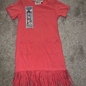 Vintage Pink Fringe Dress
